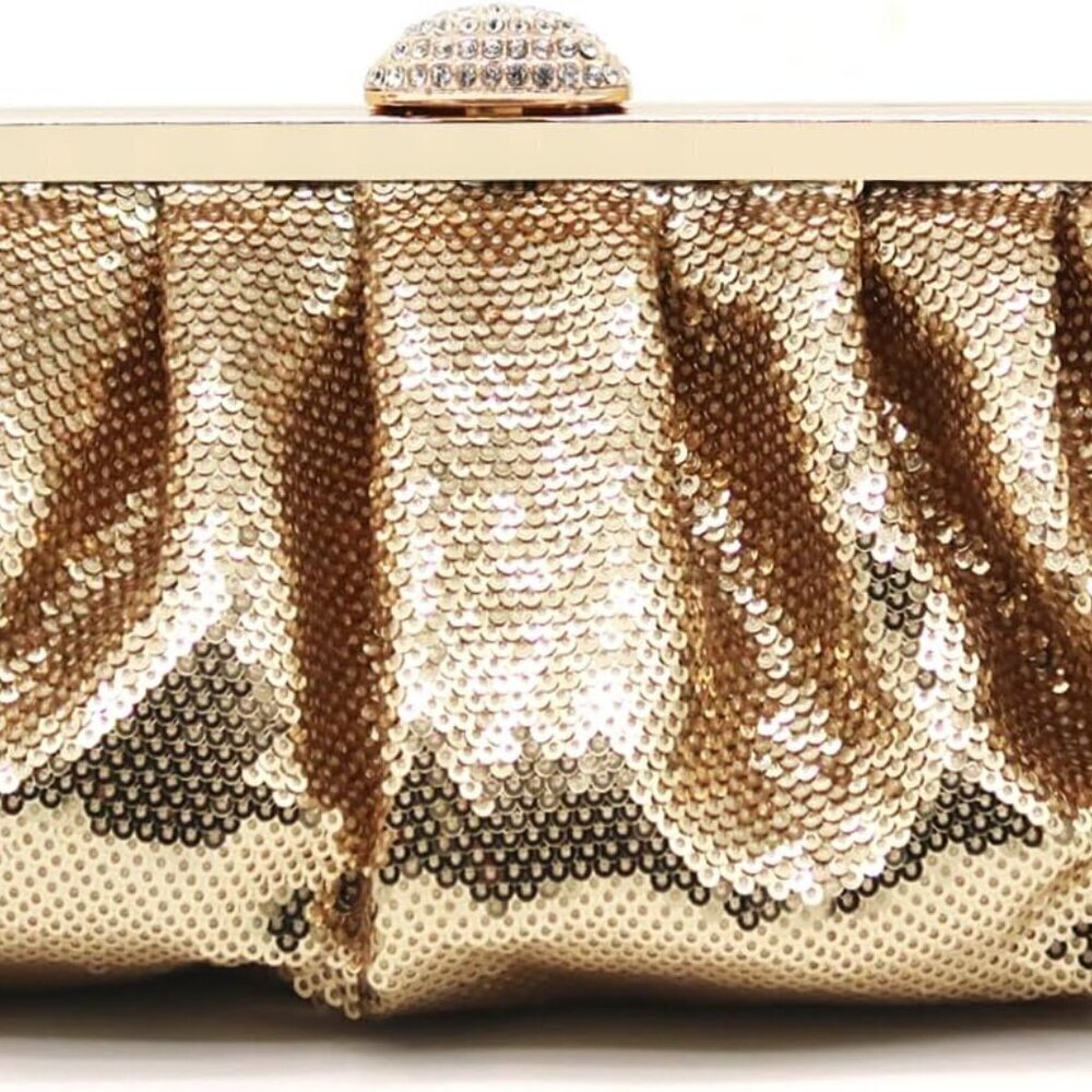 Women Evening Clutch Purse Sequin Glitter Formal Party Wedding Gift